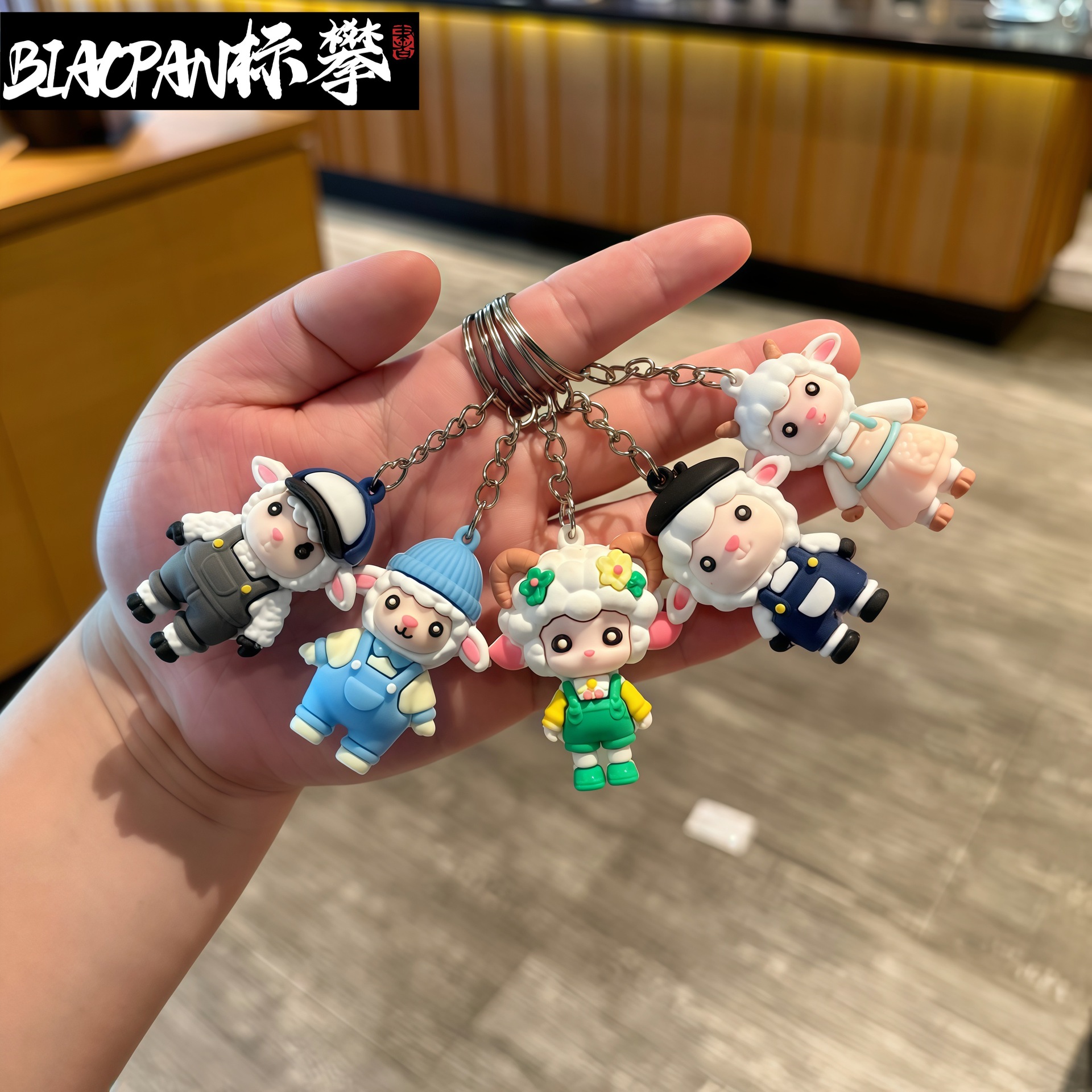 New creative New Year's Year of the Sheep keychain, backpack pendant, plush toy, bag decoration, small gift for wholesale
