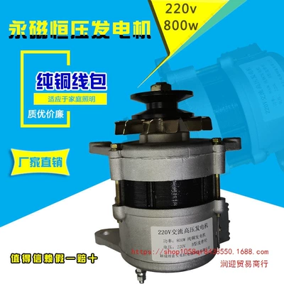 New Belt Pulley Type 48V220V800W Permanent Magnet Constant Voltage Lighting Small Pure Copper Wire Household Alternator