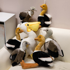 Cross-border simulation bird animal plush toy zoo scenic spot tourist gift swan ostrich pelican fuzzy figure