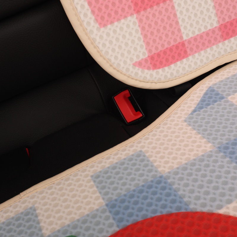 Car Seat Cushion Cartoon Design for Women, Half-Cover Seat Cover Suitable for All Seasons, Car Seat Cover, Summer Ice Silk