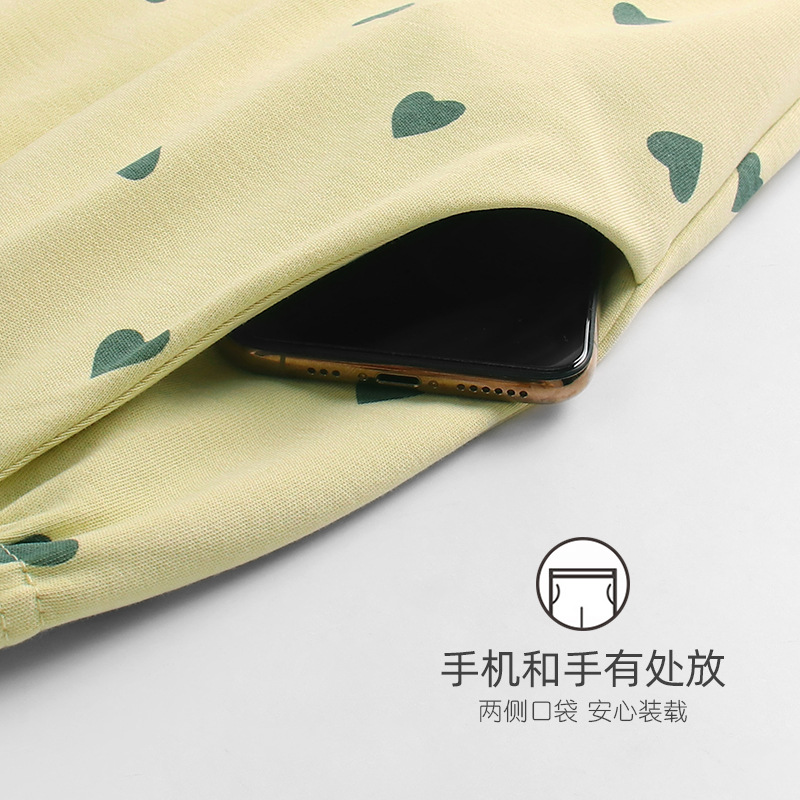 Pijamas de las mujeres de primavera y otoño más tamaño traje de algodón de manga larga ropa para el hogar