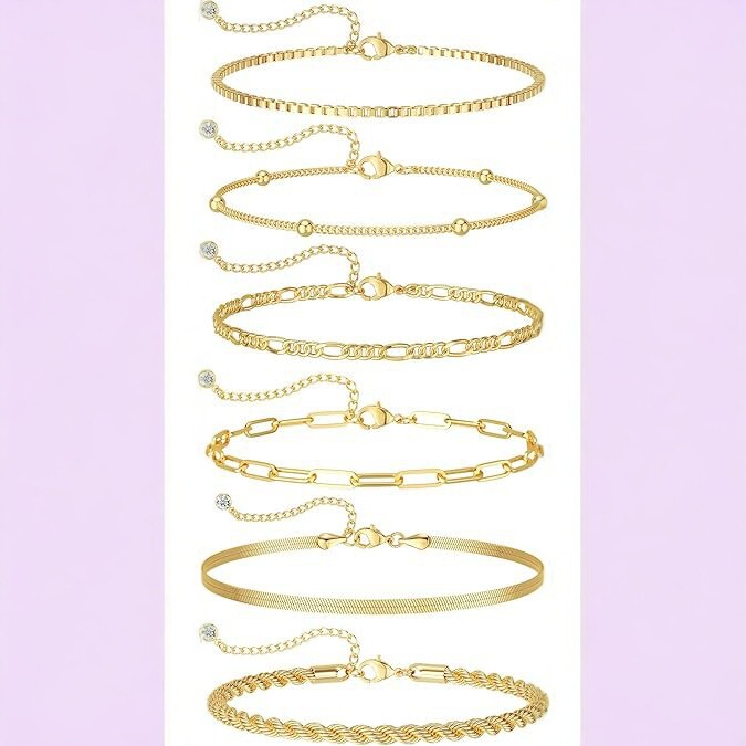 Cross-Border Exquisite Gold Bracelet Waterproof Gold Chain Bracelet - Bridesmaid Gift - Simple Bracelet Chain