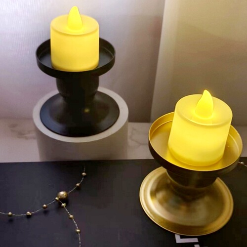 Cross-border European style golden geometric round iron candlesticks, showcases, home soft furnishings, photo props, metal crafts