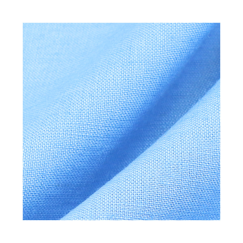 Tela de lino y algodón para vestidos de 175g, tela clásica lisa de lino y algodón para camisas de moda primavera-verano, disponible en stock.