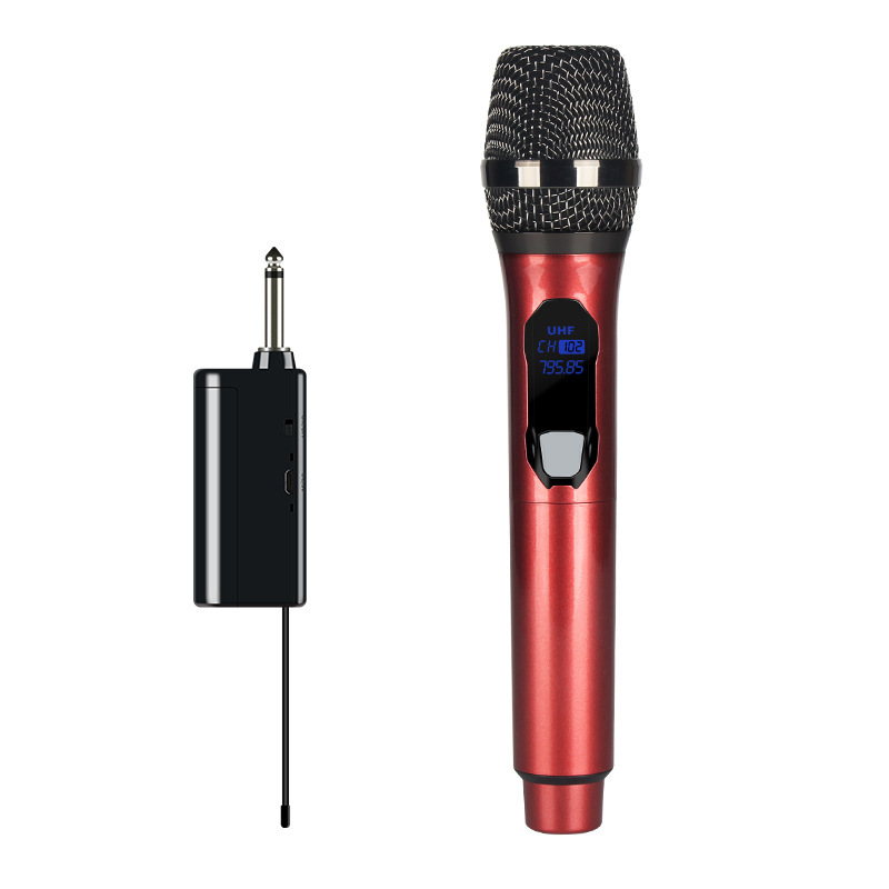 JIY无线麦克风户外声卡直播音响K歌一拖二充电式话筒贴牌加工定制