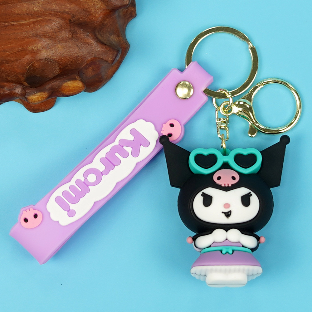 Perro de orejas grandes Melody KT gato pudín perro Kolomi caricatura de silicona llavero colgante bolsa colgante caja ciega regalo