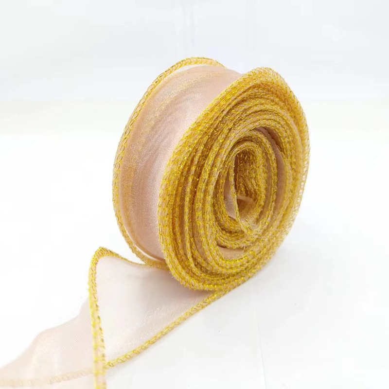 Kit de material para ramos de hilo de cola de pez de 4 cm con lazo de cinta de hilo ondulado, accesorio para el cabello con horquilla DIY, cinta decorativa, empaque simple.