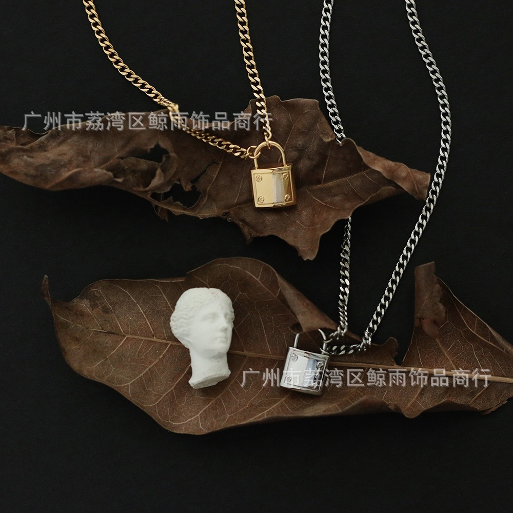 17g Weight Vacuum Plating Gold Plating Process 18K Gold Plated Plating Material 304 Stainless Steel Pendant Material Necklace Classification 304 Stainless Steel Chain Material 304 Stainless Steel Material Women'S Gender Streetwear Style Gold, Silver Color Wholesale Jewelry Streetwear 304 Stainless Steel 18K Gold Plated Necklace 1