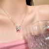 Crystal with butterfly, small necklace, design chain for key bag , accessory, 2023 collection, new collection