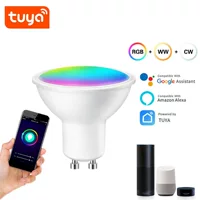 Граффити WIFI интеллектуальный прожектор GU10 RGBCW мобильный телефон APP затемнения, цвет поддержка alexa динамик управления