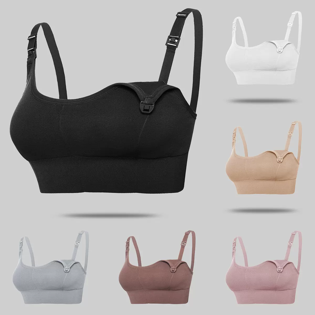 跨境欧美孕妇装无缝舒服无束缚哺乳内衣孕妇全阶段喂奶文胸