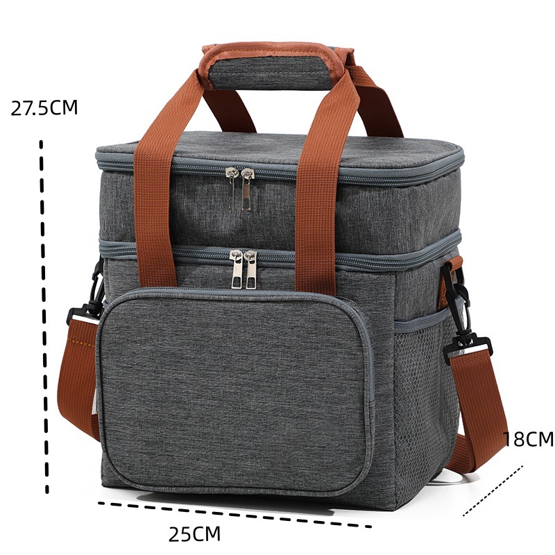 Bolsa de picnic transfronteriza bolsa de almacenamiento de alimentos de camping al aire libre bolsa de almuerzo portátil de gran capacidad bolsa de almuerzo para llevar comida bolsa de almuerzo