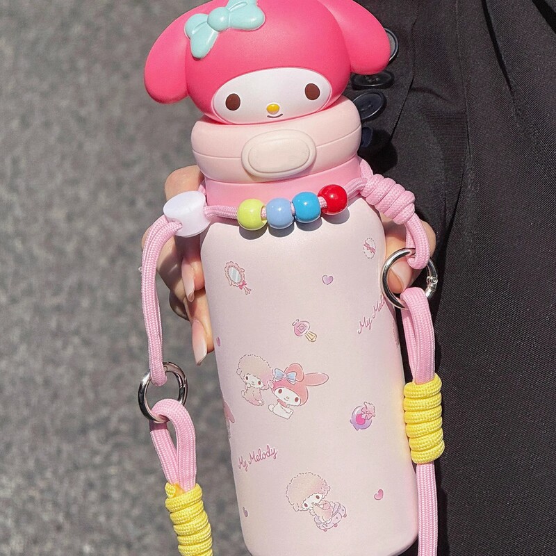 HelloKitty可爱保温杯女生新款2025高颜值水杯上学办公室便携杯子|undefined
