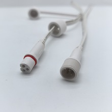 防水线3pin白色屋檐灯电源延长线带线扣螺丝成套防水线自研防水线