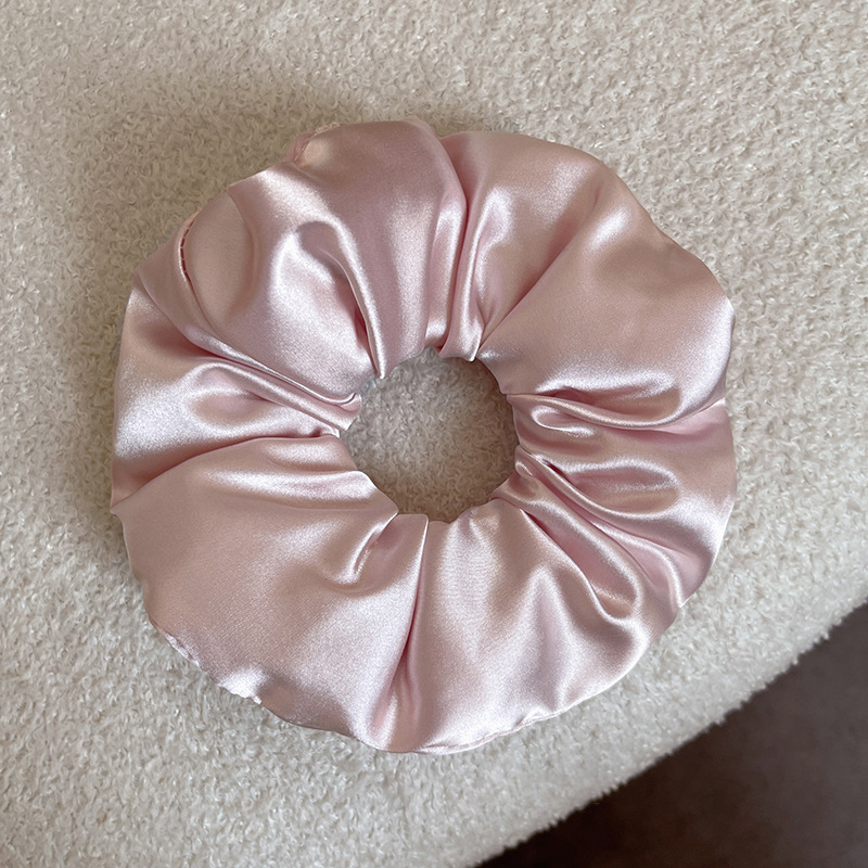 绵绵泡芙枕头大肠发圈女高级感充气棉缎面头绳扎丸子头发绳发饰|undefined