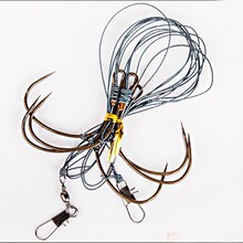 蝴蝶钩2爪钩蝴蝶串钩大力马线绑蝴蝶3本钩渔具垂钓用品批发