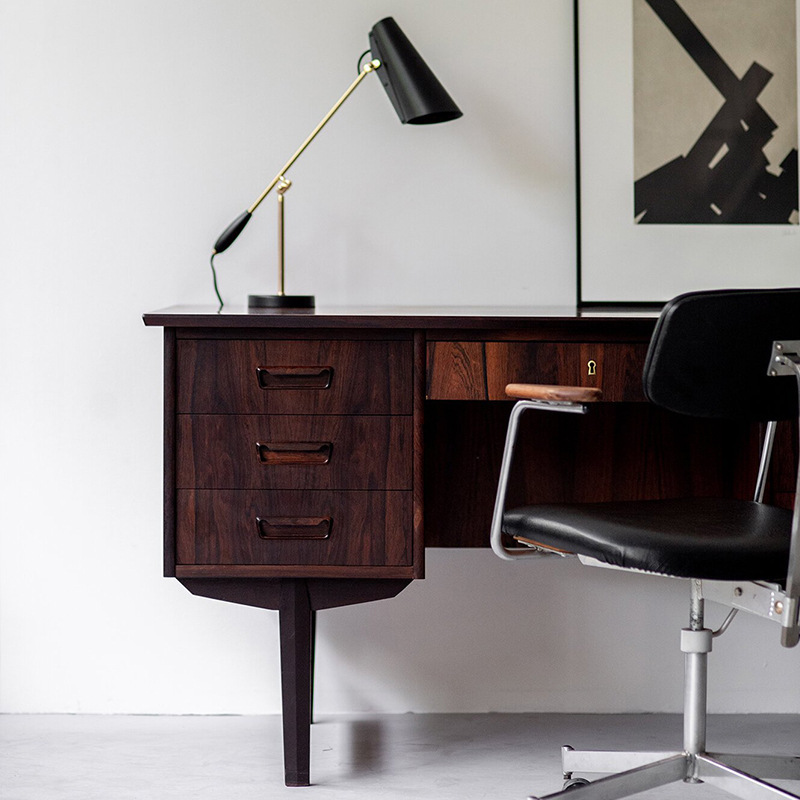 Log Solid Wood Retro Desk Writing Desk Executive Desk Black Walnut Cherrywood Log Solid Wood Retro Desk Writing Desk Executive Desk Black Walnut Cherrywood