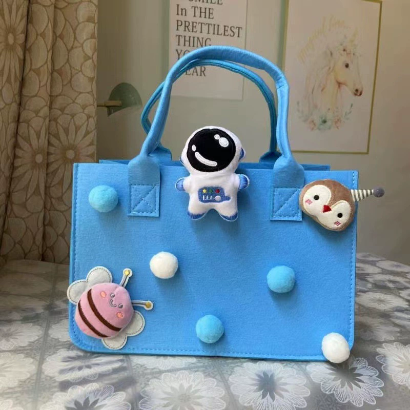 Сетчатые красные мешки, сумки, карманные сумки с мультяшками, войлочные пакетики для покупок, подарок на 100 дней для младенцев
