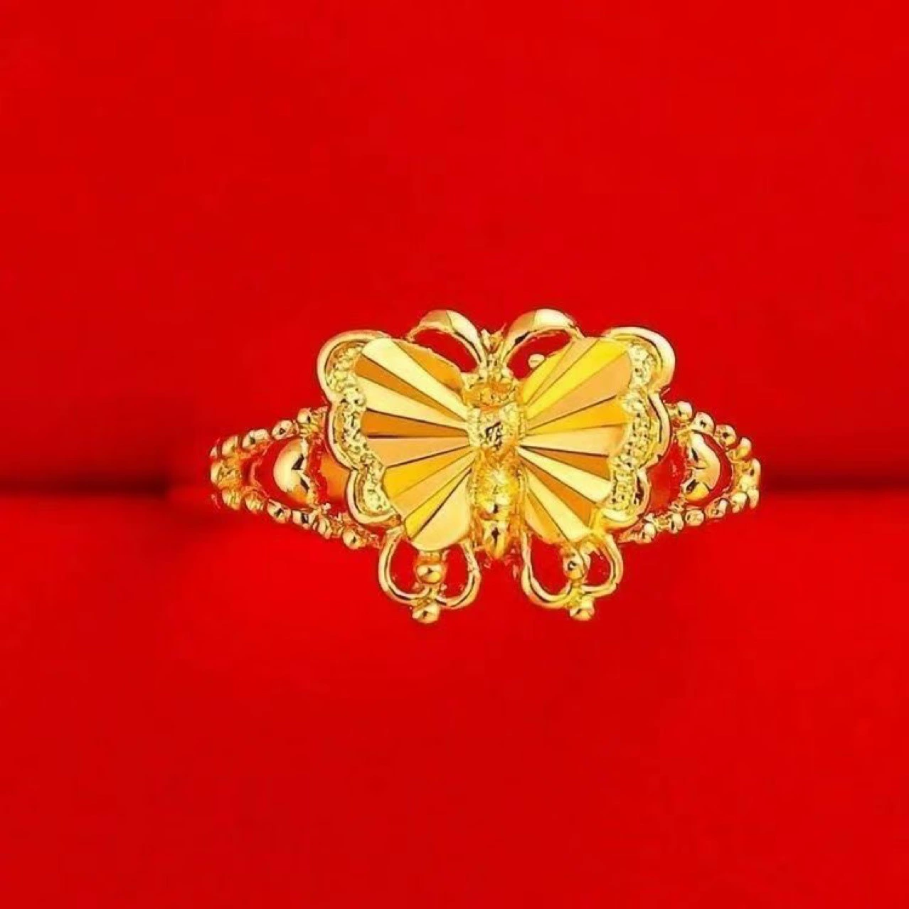 Позолоченная бабочка любовное кольцо женское отверстие можно регулировать