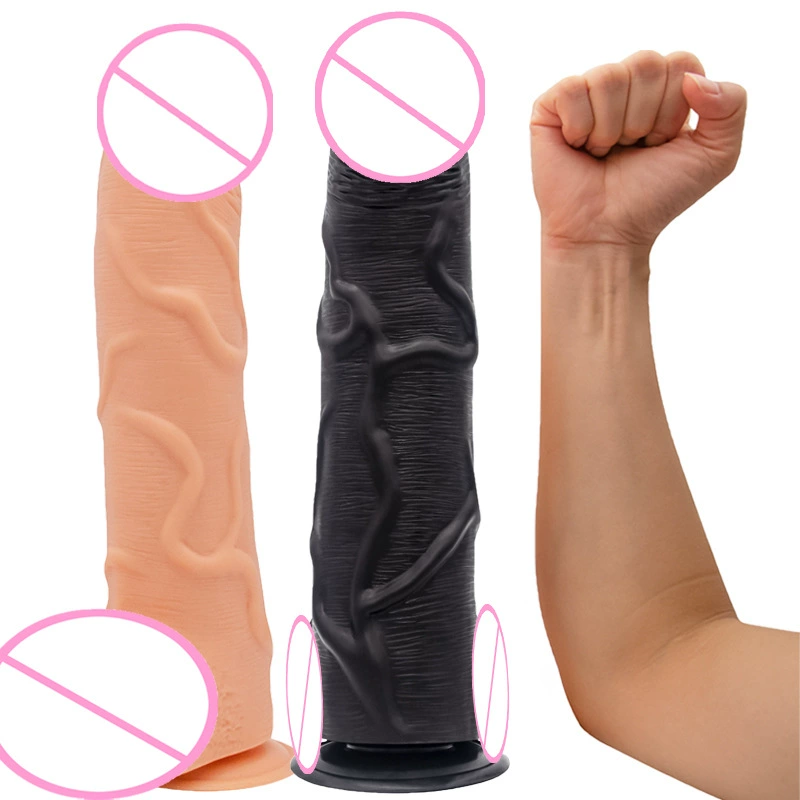 ПВХ-вайл dildo с присоской, гигантский 33,5×6,8 см (26 см пригодны), мясистый или черный