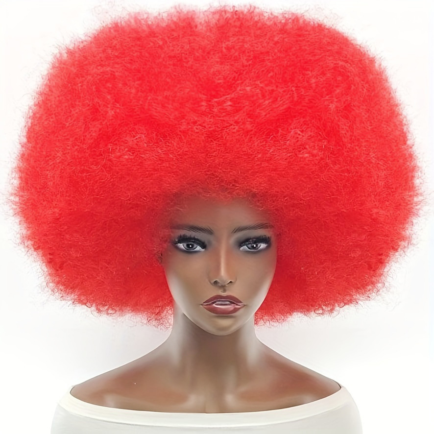 Mu Fei super explosión cabeza payaso fan peluca cubierta peluca esponjosa decoración cosplay peluca de baile