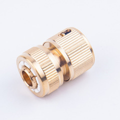 Manufacturer direct supply nipple type full copper straight spray shower head water gun nozzle high pressure car wash water gun connector nozzle