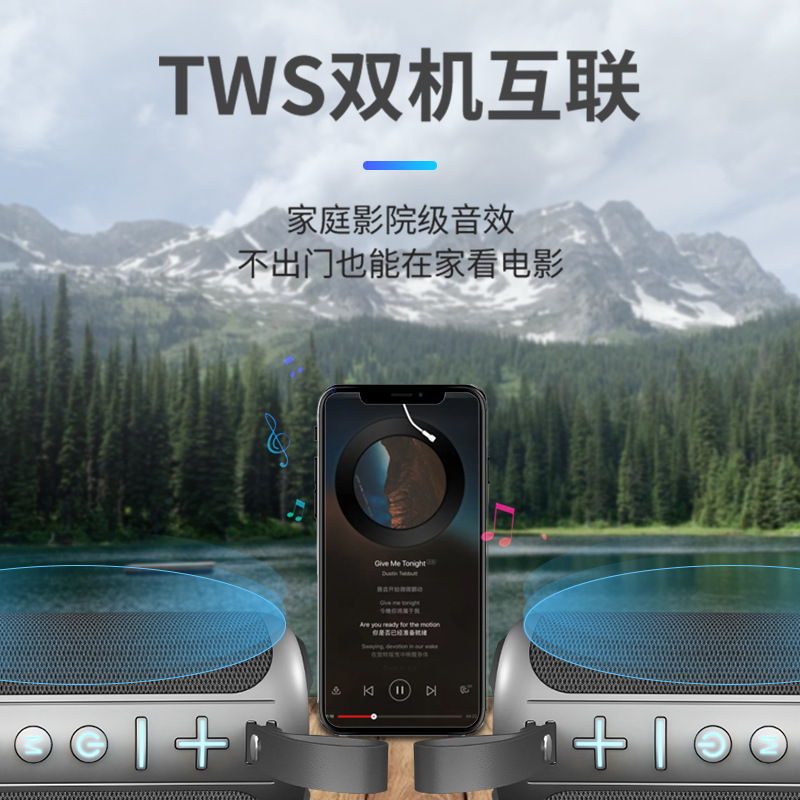 サイバーリスcyborisダブルスピーカー20w大音量高音質無線重サブウーファーbluetoothスピーカー|undefined