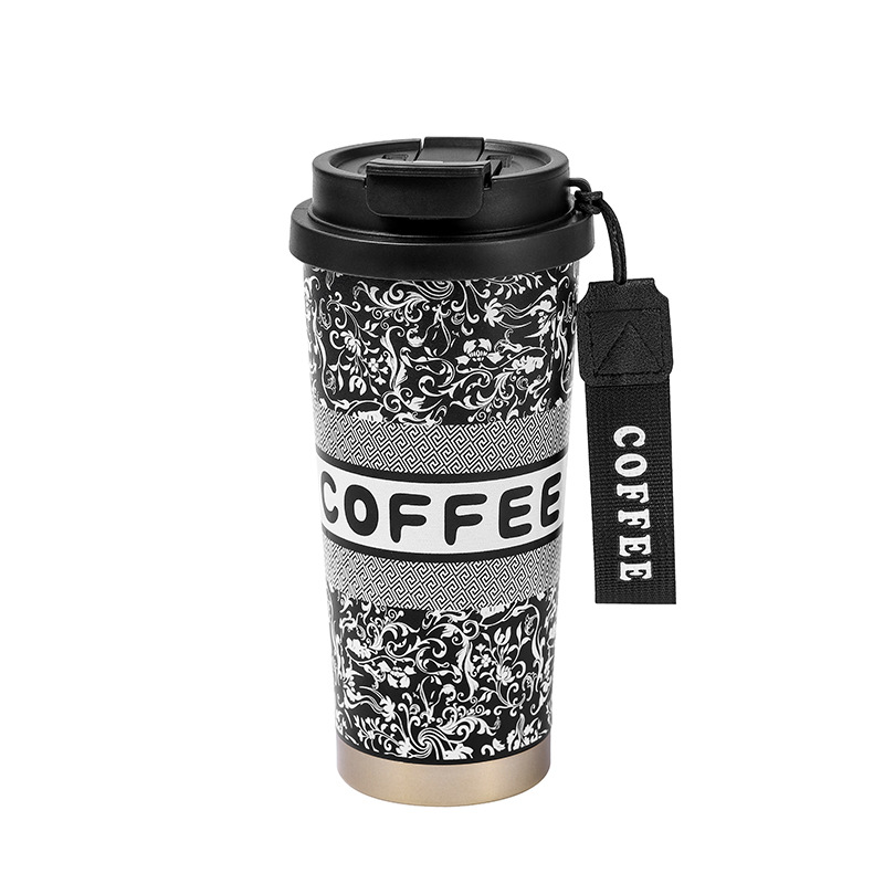 316 taza de acero inoxidable, orquídea de alta calidad, taza de café para mujeres, taza de agua doble para automóviles