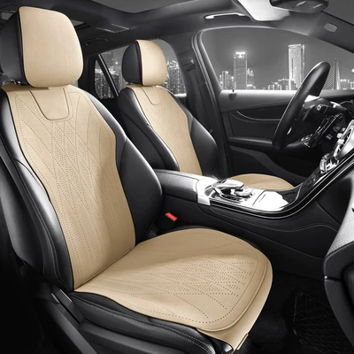 Wool pad Cadillac dedicated four seasons - cadillac-xt42004-2024-model-warm-rice-universal-for-all-seasonsbreathable-suede-standard-version-with-two-front-rows-upgraded-model