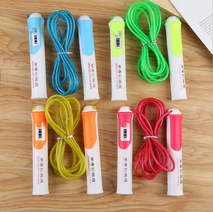 新款负重中考训练钢丝跳绳 运动健身机械计数防缠绕跳绳批发