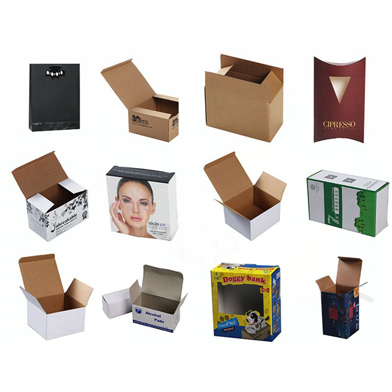 Caja de cartón corrugado blanco de tres capas 10-11-12-13-14cm plegable caja de embalaje de joyería al por mayor se puede hacer ahora