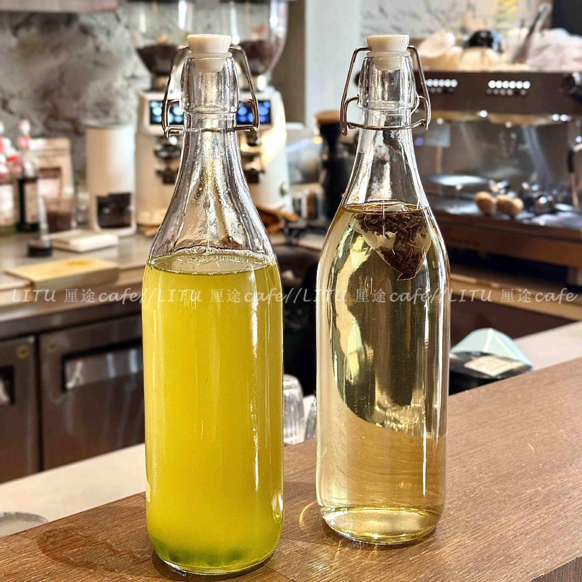 Snap-On Glass Sealed Bottle, Liquor Bottle, Juice Bottle, Homemade Fruit Wine Bottle, Lemon Juice Bottle, Beverage Bottle, 500ml Empty Bottle