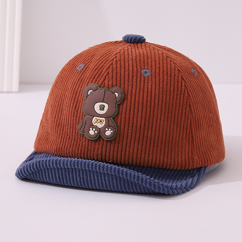 Sombreros para bebés primavera y otoño nuevo lindo super lindo gorra de lengua de goma suave de invierno de velcro para bebés de mujeres y hombres gorra de béisbol coreana