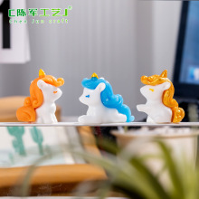 微景观创意可爱独角兽蛋糕烘焙 DIY装饰配件办公桌电脑桌面小摆件