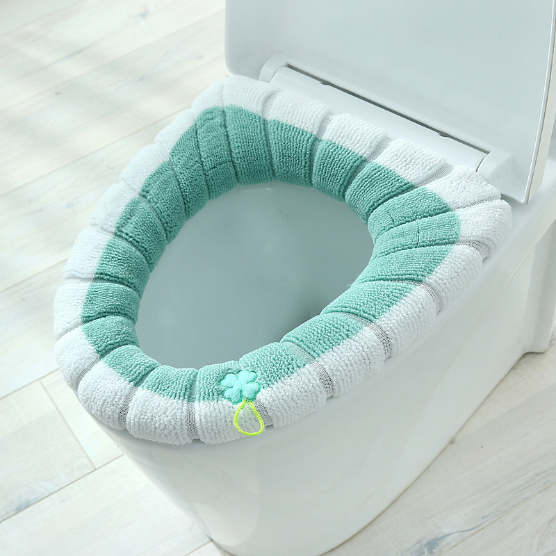 便座クッション、冬用厚みのある便座カバー、オールシーズン対応のユニバーサル家庭用便座、便座ガスケット、ニット便座クッション|undefined