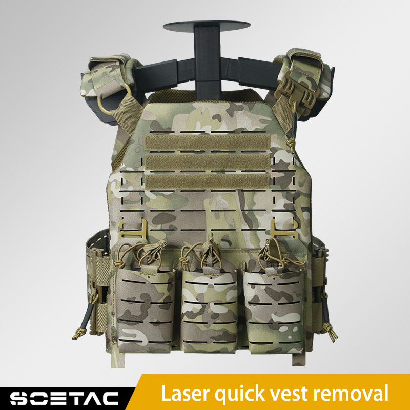 SOETAC nuevo chaleco láser corte láser rápido chaleco táctico nailon chaleco táctico ligero