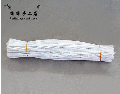 Colorido Raíz de lana Twist stick tira de lana accesorios de arcilla jardín de infantes DIY material hecho a mano limpiador de tuberías