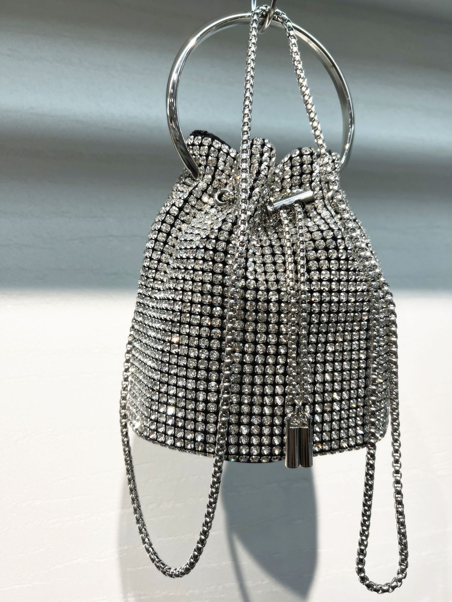 Bolsa de gala bolsa de mujer llena de diamantes bolsa de cubo con diamantes 2022 bolsa de mujer crossbody gran rey bolsa de diamantes pic 20