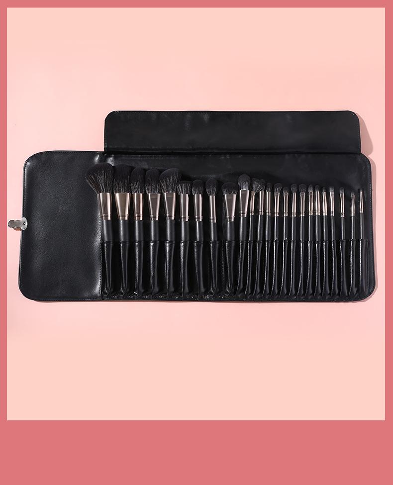 Fashion Contrast Color 24 Obsidian Makeup Brush Set Wholesale Nihaojewelry display picture 11