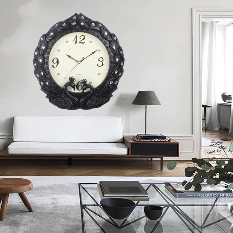 Pavo real Reloj de pared de estilo europeo hogar sala de estar dormitorio reloj decorativo mudo simple artístico creativo moda personalizada Reloj de pared