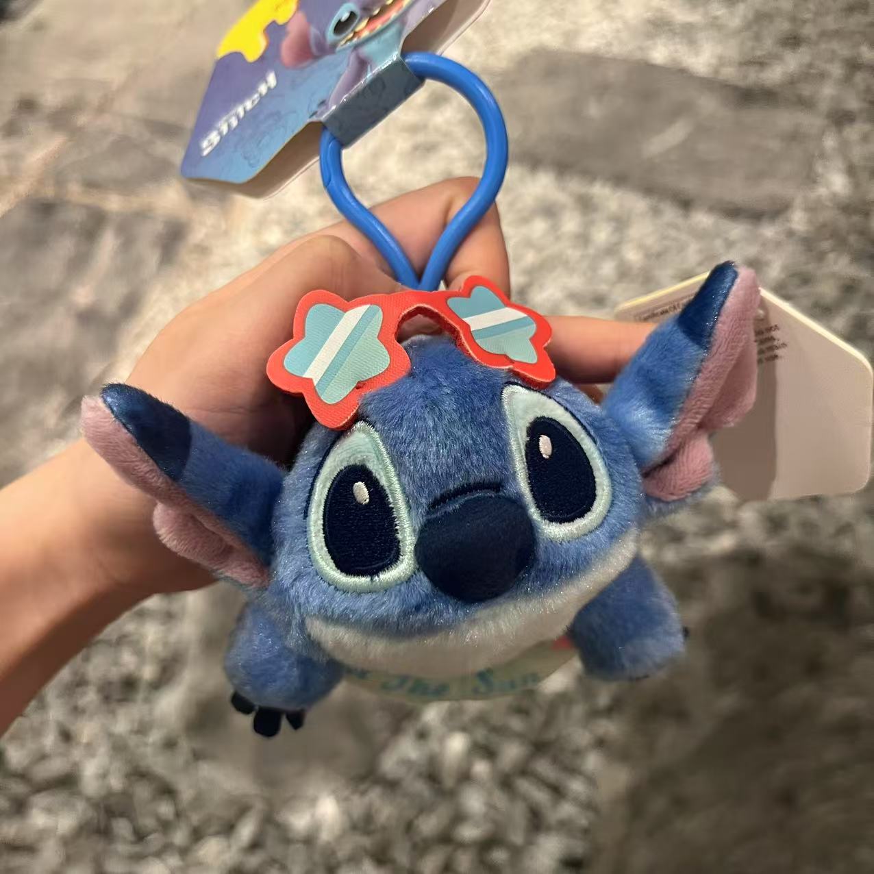Genuino lindo Stitch Star Baby dibujos animados muñeco de peluche Stitch colgante llavero muñeca colgante regalo