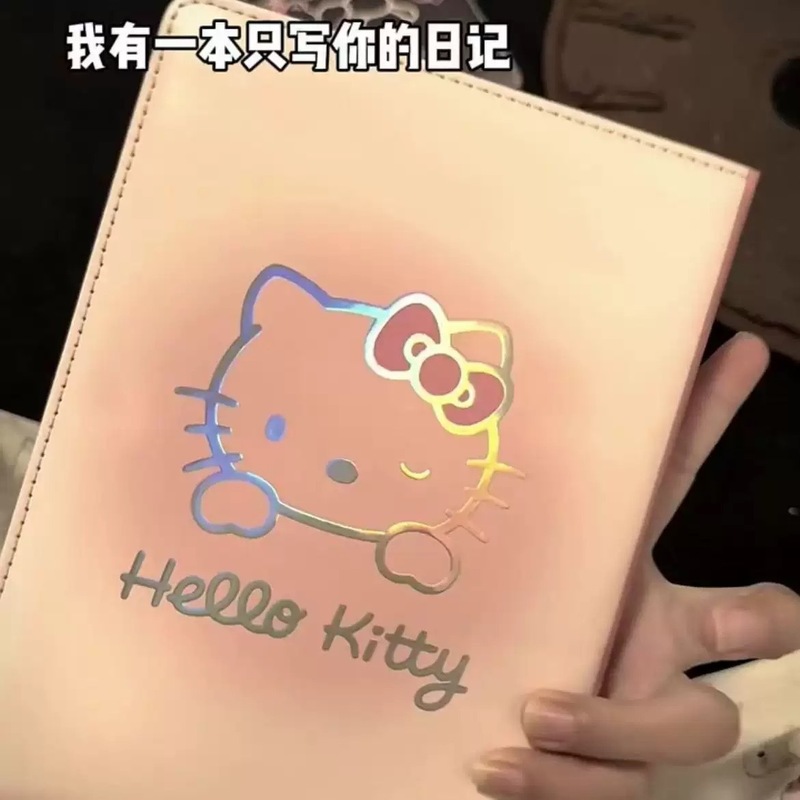 HelloKitty笔记本高颜值可爱凯蒂猫日记本学生本子记事本彩页皮质|undefined