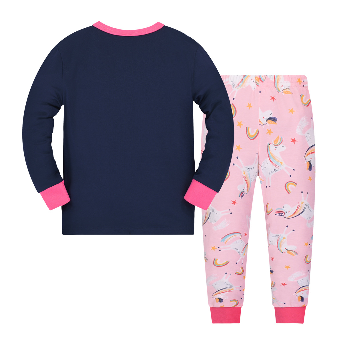 Niños pijamas de algodón traje invierno nuevas niñas unicornio impreso desgaste del hogar europeo y americano niños ropa Comercio exterior al por mayor
