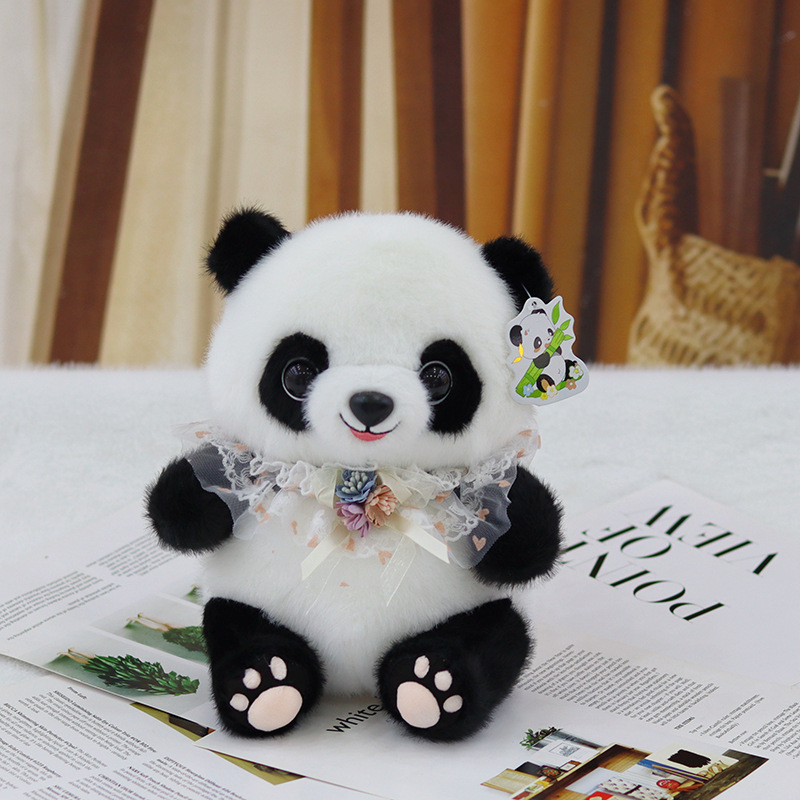 可爱熊猫公仔花花毛绒玩具大熊猫玩偶布娃娃成都旅游纪念品礼物|undefined