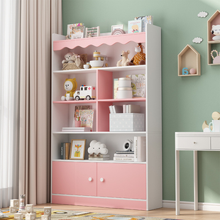 Bookshelf Kidsren's Home Simple Desk Floor-Standing Storage Rack Integrated Bookcase Baby Picture Book Rack Toy Storage Rack