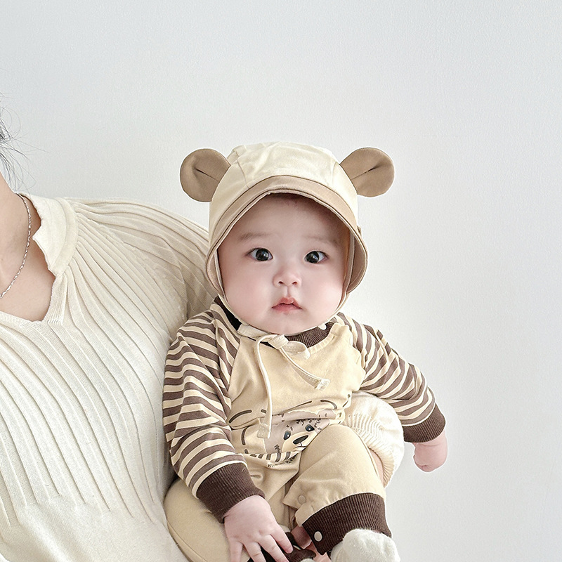 Primavera y otoño sombreros para bebés, sombreros de algodón para bebés, gorras lindas para niños y niñas, gorras delgadas para pequeños meses de edad