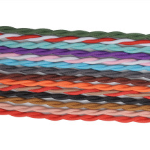 两芯编织双绞线两芯彩色麻花电线 复古麻绳吊灯电线编织对绞线