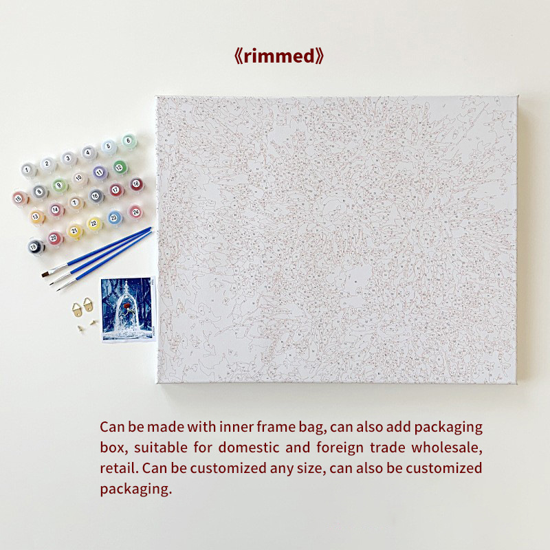 Pintura digital transfronteriza diy40 * 50 dibujos animados dibujos abstractos pintados a mano relleno de color al por mayor pintura al óleo simple