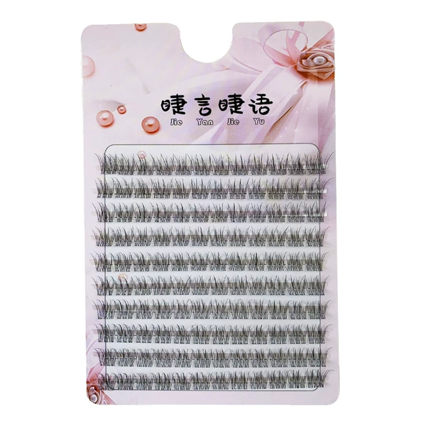 Triple fish tail 11mm Ten rows of transparent stalks