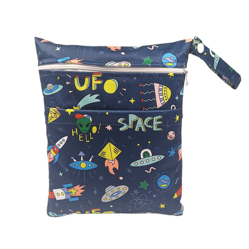 SGS-certified 32-piece cartoon print small double-zip diaper bag storage bag washable organizer bag